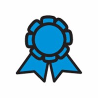 Creative Shapes Etc SE-0457 0.5 x 0.5 in. Incentive Stamp - Blue Ribbon