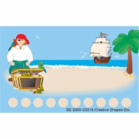 Creative Shapes Etc SE-2065 4 x 2.5 in. Incentive Punch Card, Pirate - 30 Sheets per Pack