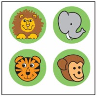 Creative Shapes Etc SE-2524 2 x 8 in. Incentive Stickers, Zoo - 864 Count