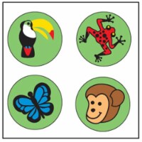 Creative Shapes Etc SE-2537 2 x 8 in. Incentive Stickers, Rainforest - 864 Count