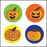 Creative Shapes Etc SE-2558 2 x 8 in. Incentive Stickers, Carved Pumpkins - 864 Count