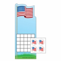 Creative Shapes Etc SE-4052 3 x 9 in. Incentive Sticker Set, Flag - 6 Sheets per Pack & 288 C