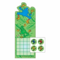 Creative Shapes Etc SE-4068 3 x 9 in. Incentive Sticker Set, Tree Frog - 6 Sheets per Pack &