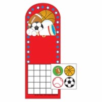 Creative Shapes Etc SE-4072 3 x 9 in. Incentive Sticker Set, Sports - 6 Sheets per Pack & 288