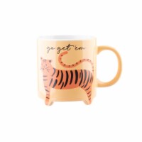 PMI Worldwide Footed Tiger Coffee Mug - Orange