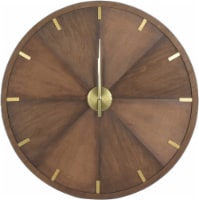 Crystal Art Gallery Round Wood Walnut Clock Perspective: Main