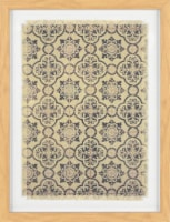 Navy Tile Linen Wall Art Perspective: Main
