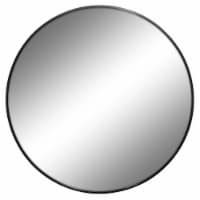 Crystal Art Gallery Black Round Metal Mirror