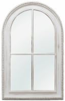 Crystal Art Gallery Window Arch Wall Mirror - White Wash