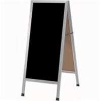 Aarco Products  Aluminum A-Frame Sidewalk Black Marker Board