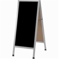 Aarco Products Aluminum A-Frame Sidewalk Black Acrylic Board