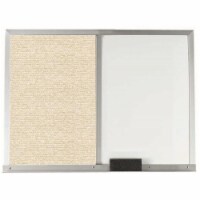 Aarco Products Aluminum Frame Combination Beige Fabric Tack Board - 36 H x 48 W in.