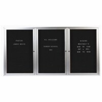 Aarco Products Enclosed Directory Cabinet- Ivory - 24 x 12 in.