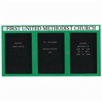 Aarco Products Outdoor Enclosed Directory Cabinet Green Powder Coated- Black - 24 x 12 in.