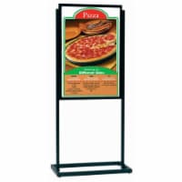 Aarco Products Boaster Freestanding Double Sided Poster Holder - Black Powder Coated