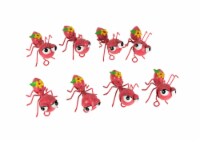 Set of 8 Pink Metal Art 3.25 Inch Ant Table Sculptures Wall Hanging Decorations