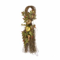 Napco 35 Pre-Decorated Pumpkin and Grapevine Artificial Thanksgiving Door Swag - Unlit