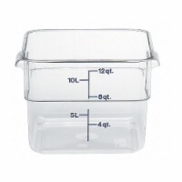 Cambro 12 Quart Container 6 Pack - Clear (Use Lid No. 4UJZ8) Perspective: Main