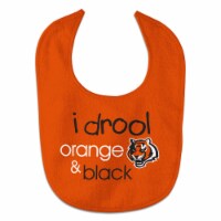 Classic Impressions Cincinnati Bengals I Drool Orange & Black Baby Bib Perspective: Main