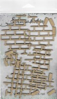 Scrapaholics Laser Cut Chipboard 1.8mm Thick-Brick Pieces, 5/Pkg, 1.5 -4.25