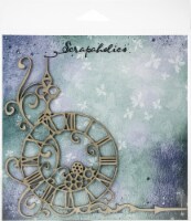Scrapaholics Laser Cut Chipboard 1.8mm Thick-Steampunk Clock Corner, 6 X5.3