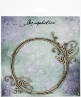 Scrapaholics Laser Cut Chipboard 1.8mm Thick-Vine Flourish Frame, 6 X4