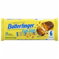 BUTTERFINGER Peanut-Buttery Chocolate Candy Bars, Fun Size, Individually Wrapped 6 Count Perspective: Main