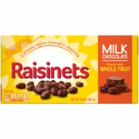Raisinets Milk-Chocolate-Covered California Raisins Movie Theater Candy Box Perspective: Main