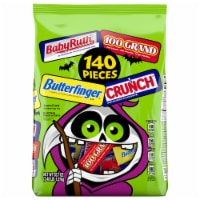 Butterfinger CRUNCH Baby Ruth and 100 Grand Assorted Mini and Fun Size Chocolate Candy Bars