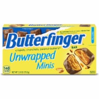 Butterfinger, Chocolatey, Peanut-Buttery Unwrapped Minis, Movie Theater Candy Box, 2.8 oz Perspective: Main