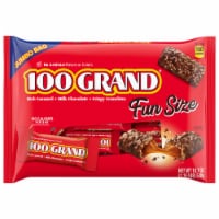 100 Grand Crispy Milk Chocolate with Caramel Fun Size Candy Bars Trick or Treat Candy
