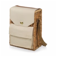 Corsica Wine & Cheese Picnic Basket, Beige Canvas