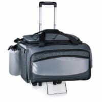 Vulcan Portable Propane Grill & Cooler Tote with Trolley, Black with Gray Accents