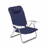 Monaco Reclining Beach Backpack Chair, Navy Blue