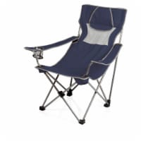 Campsite Camp Chair, Navy Blue with Gray Accents