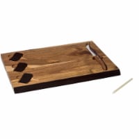 Picnic Time Delio Acacia Cheese Board with Chalk Board Markers - Acacia