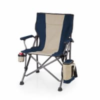 Outlander Folding Camp Chair with Cooler, Navy Blue