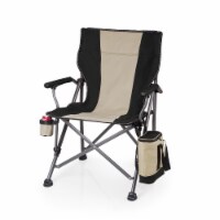Outlander Folding Camp Chair with Cooler, Black