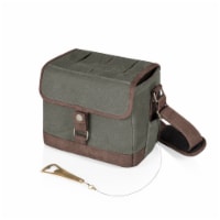 Legacy Beer Caddy Cooler Tote with Opener - Khaki Green/Brown Perspective: Main