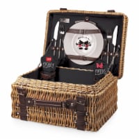 Disney Mickey & Minnie Mouse - Champion Picnic Basket, Black with Brown Accents