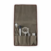 10-Piece Bar Tool Roll Up Kit, Khaki