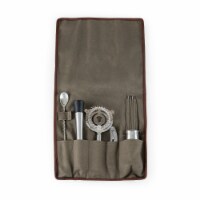 10-Piece Bar Tool Roll Up Kit, Khaki
