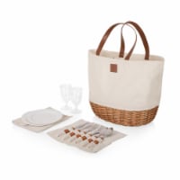 Promenade Picnic Basket, Beige Canvas