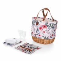 Promenade Picnic Basket, Floral Pattern