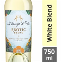 Menage a Trois Exotic White Blend California White Wine 750 ml Perspective: Main