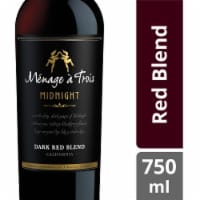 Menage a Trois Midnight Dark Red Blend California Red Wine Perspective: Main