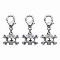 Mirage Pet Products 11-06 CL Lobster Claw Skull Charm  Clear
