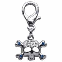 Lobster Claw Skull Charm  Blue