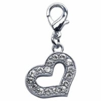 Mirage Pet Products 11-09 CL Lobster Claw Heart Charm  Clear