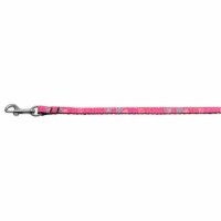 Mirage Pet Products 125-009 3806BPK Crazy Hearts Nylon Collars Bright Pink .38 wide 6Ft Lsh